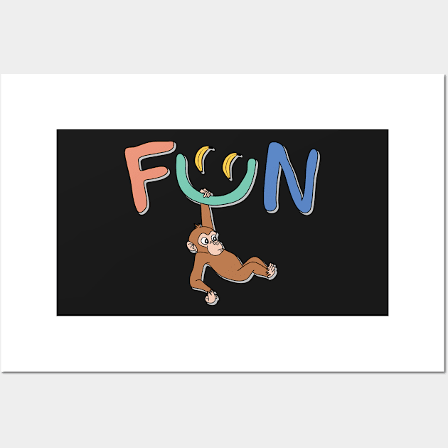 Monkey fun Wall Art by D3monic